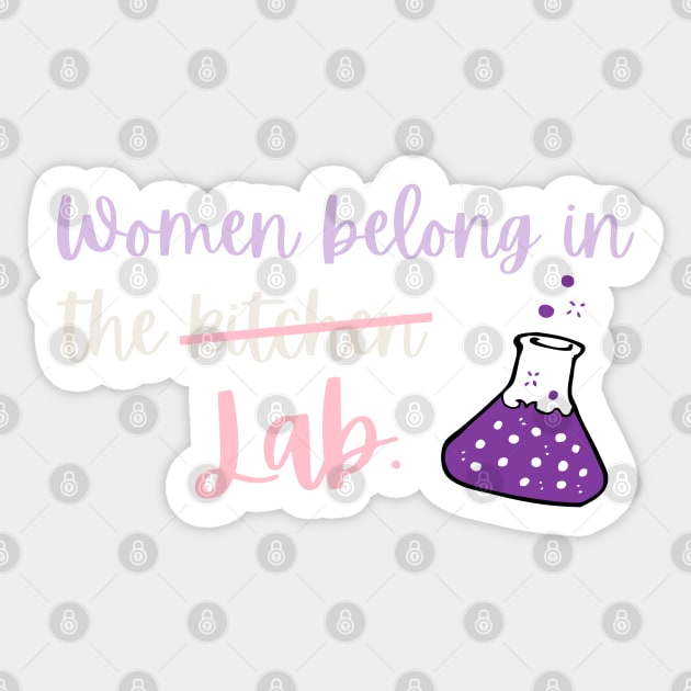 Women belong to Laboratory Sticker by labstud